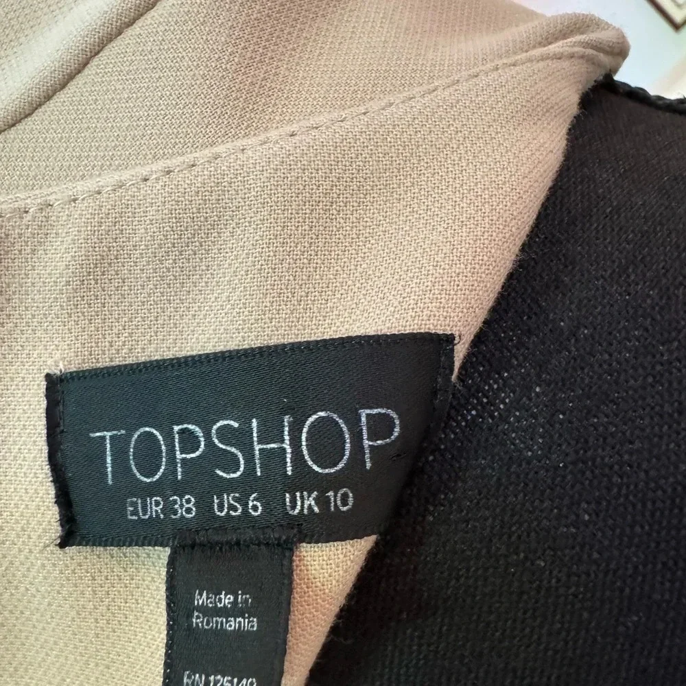 TopShop origami peplum dress size 6 cap sleeve perfect for capsule‎ wardrobe